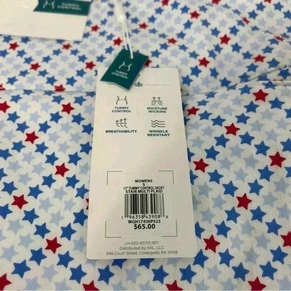 LADY HAGEN SKORT WOMENS S 17” MULTI PLAID TUMMY CONTROL TENNIS GOLF ACTIVE NWT - Picture 10 of 15